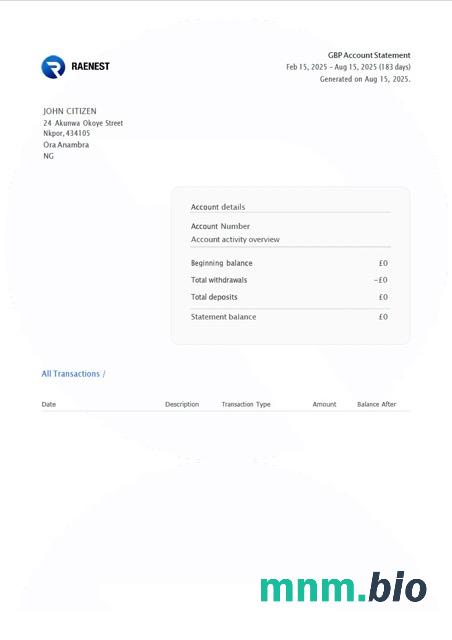 Nigeria Polaris szablon w formacie excel pdf